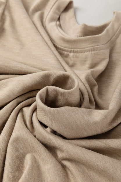 Solid Ruched Puff Sleeve T-Shirt