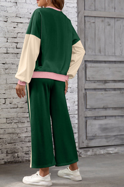 Colorblock Top and Pants Set