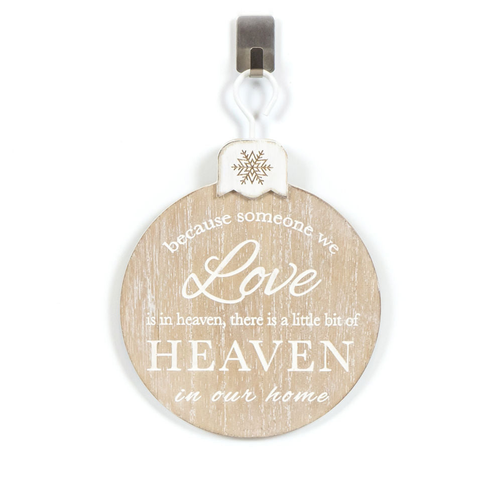 5" X 7" X .5 Wood Orn (Heaven) Natural/white