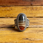Vintage Agate-Inspired Statement Ring