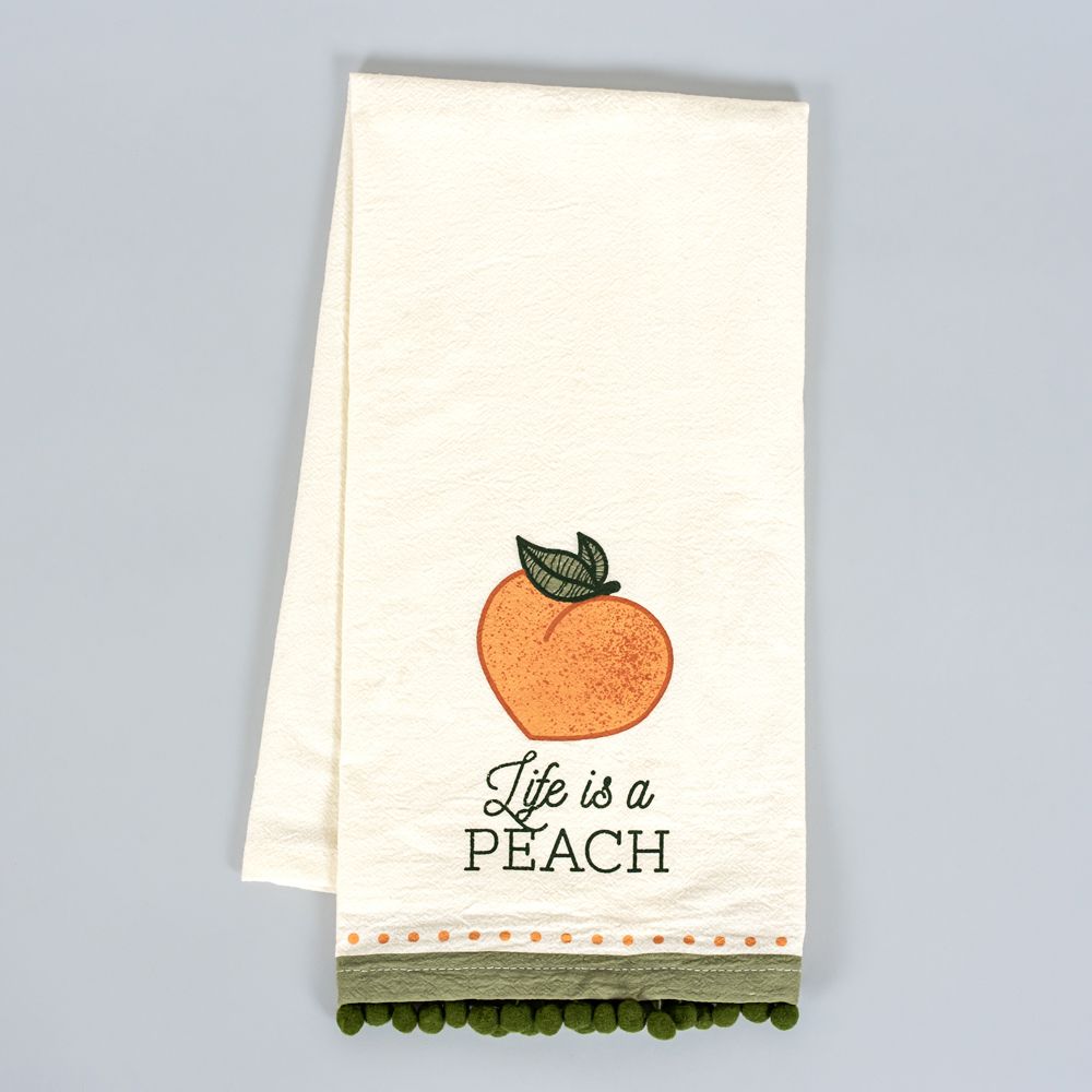 15x24 dish towel (PEACH) or/green