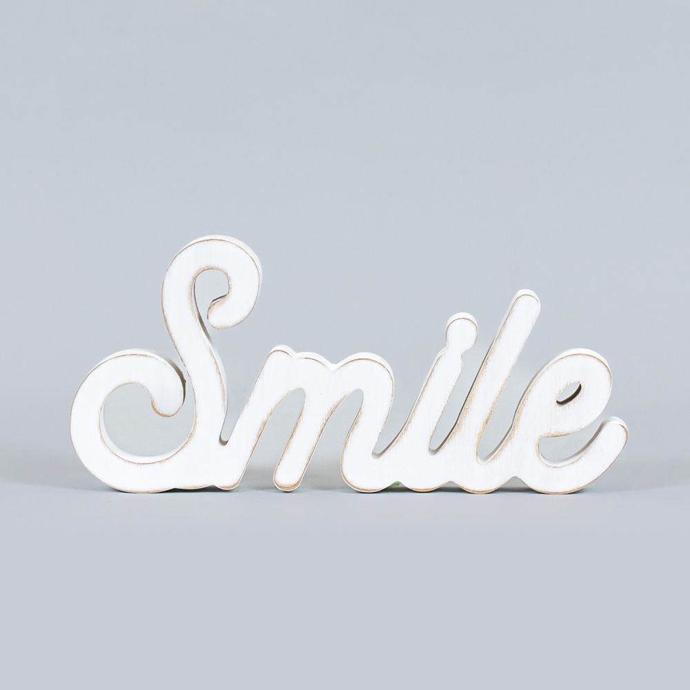 10x5x1 wood cutout (SMILE) wh