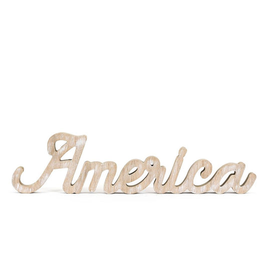 17x4x1 wood cutout (AMERICA) natural