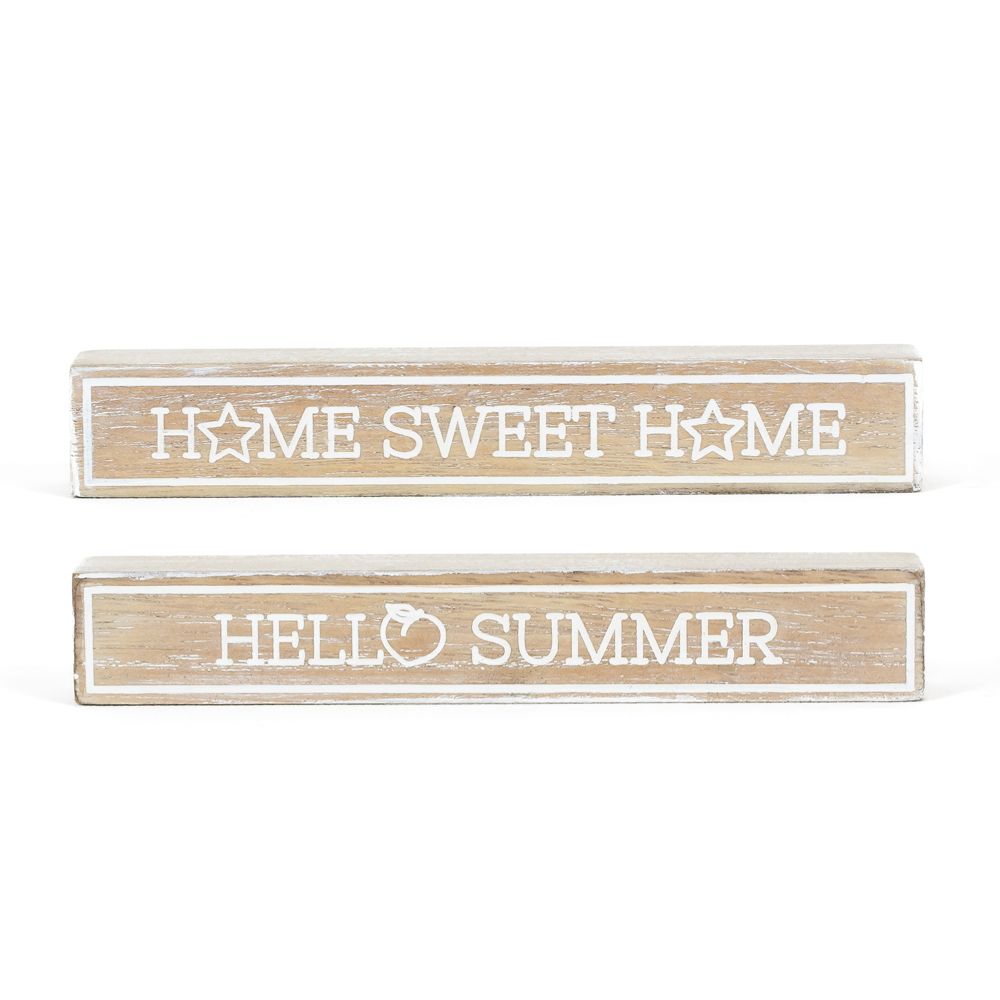 6x1x1 rvs wood brick (SUMMER/HOME) natural/white