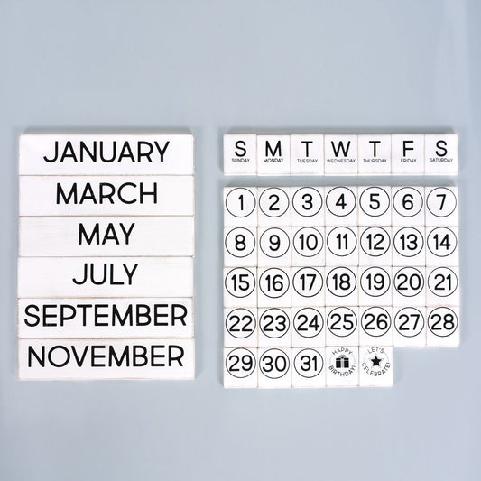 11x20x.25 bag 46 pcs 2x.25 (CALENDAR) white/bk