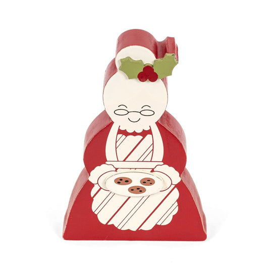 4x6x1 chunky wood shape (MRS CLAUS) multi