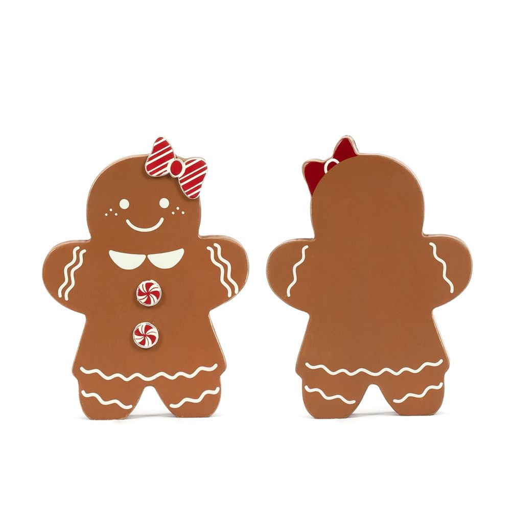 4x5x1 chunky wood shape (GIRL GINGERBREAD) multi