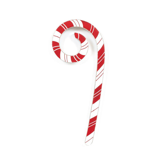 3x8x.5 wood candy cane, rd/white