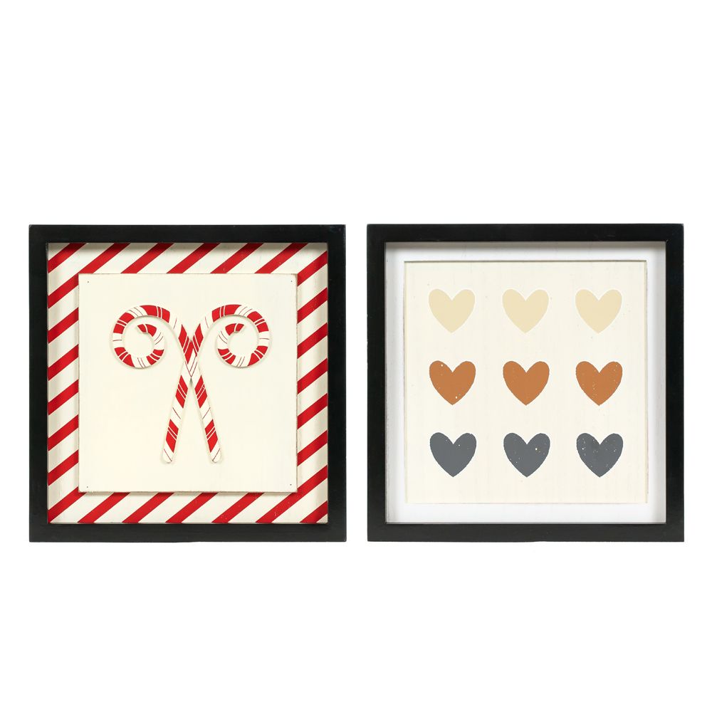 10x10x1.5 rvs wood frame sign (CANDY/HEART) multi