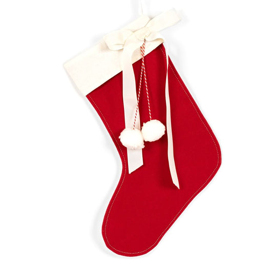 12x18 canvas stocking (STOCKING) rd/white