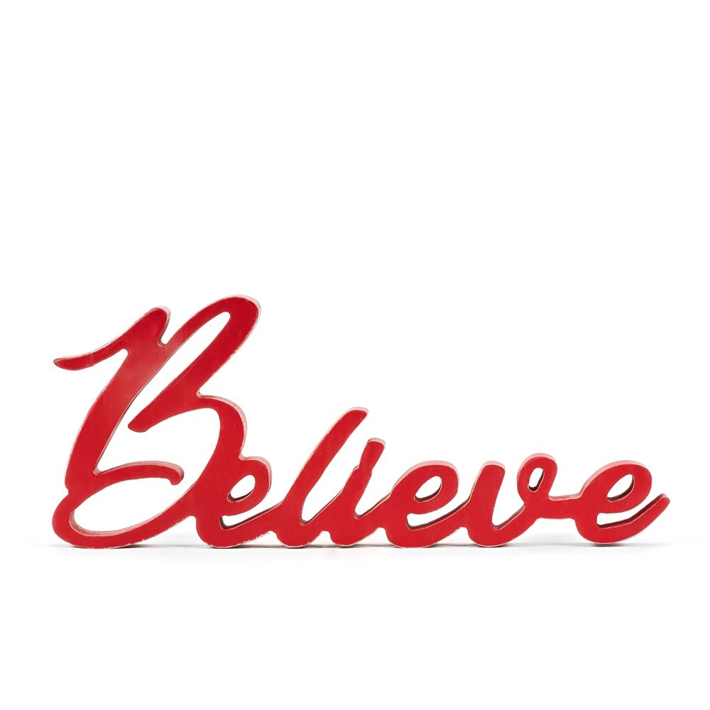 11x5x1 wood cutout (BELIEVE) rd