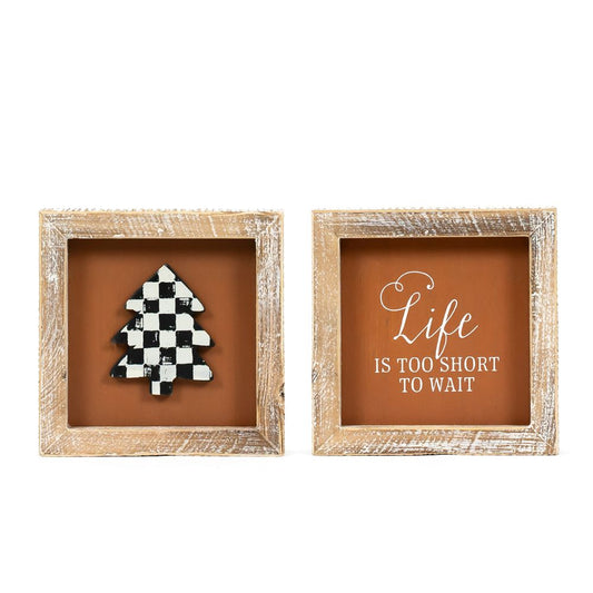 5x5x1.5 rvs wood frame sign (TREE/LIFE) multi