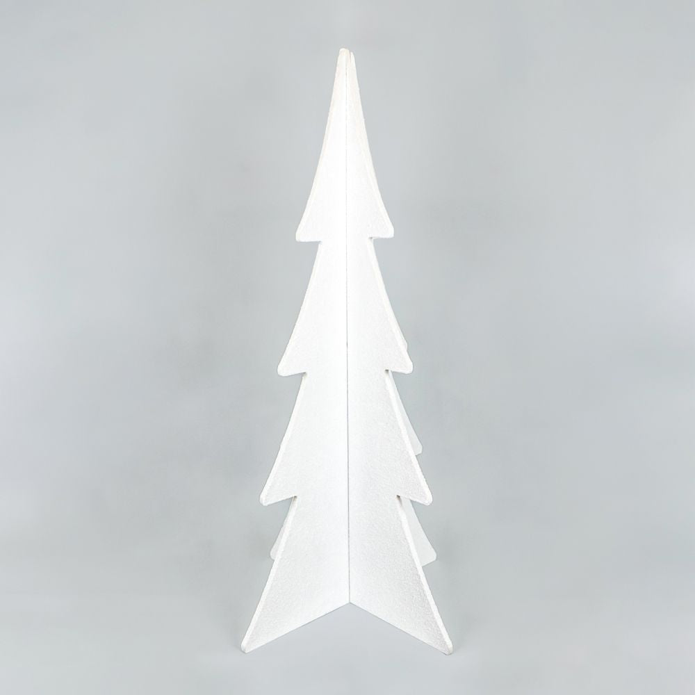 24x46x24 wood cutout tree (CHRISTMAS) wh