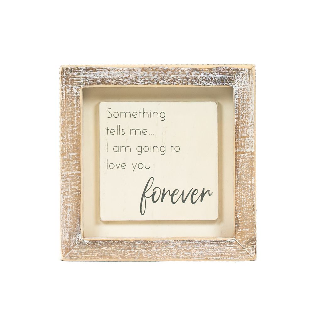 5x5x1.5 wood frame sign (FOREVER) Whitegy