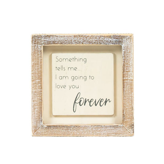 5x5x1.5 wood frame sign (FOREVER) Whitegy