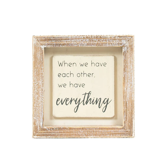 5x5x1.5 wood frame sign (EVERYTHING) Whitegy