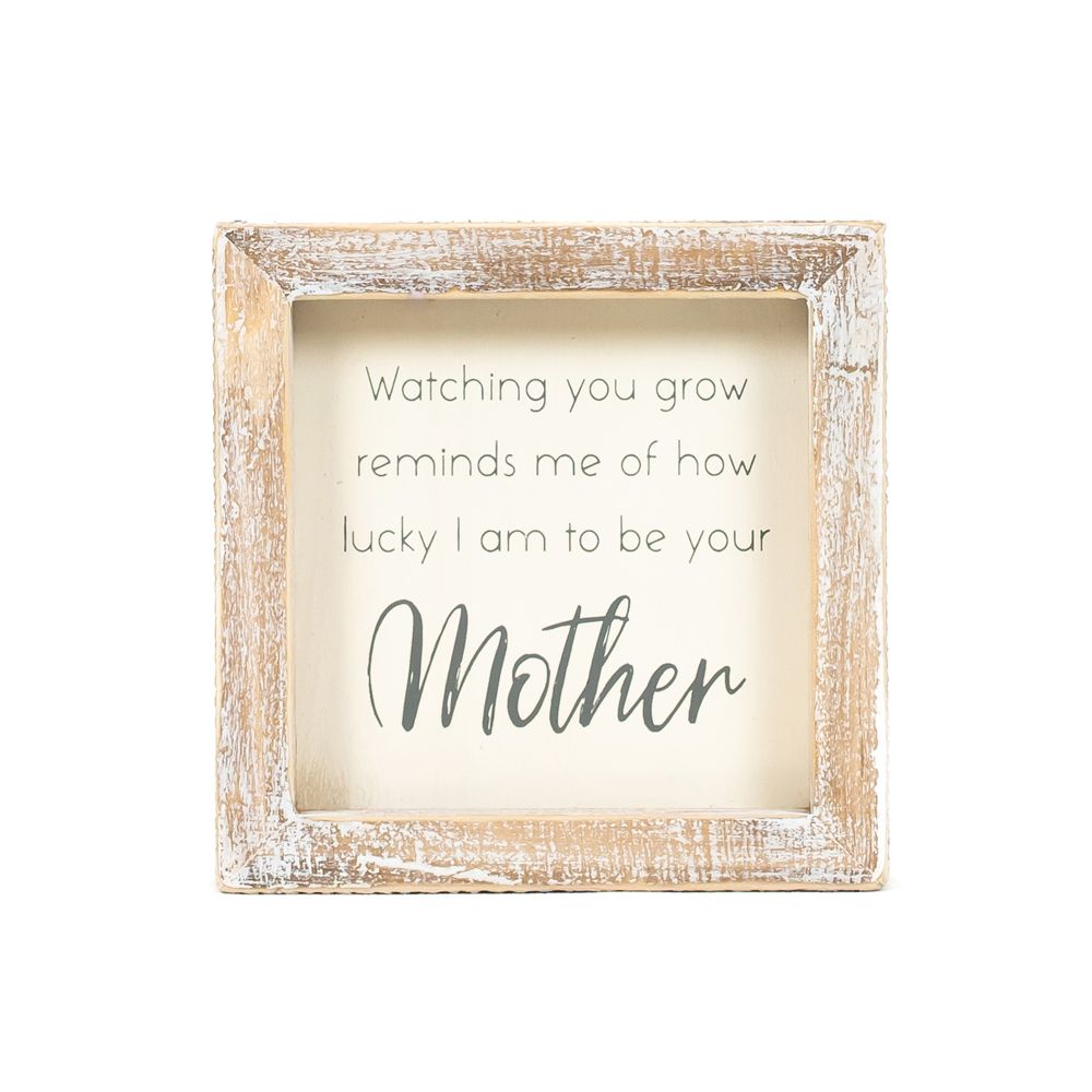 5x5x1.5 wood frame sign (MOTHER) Whitegy