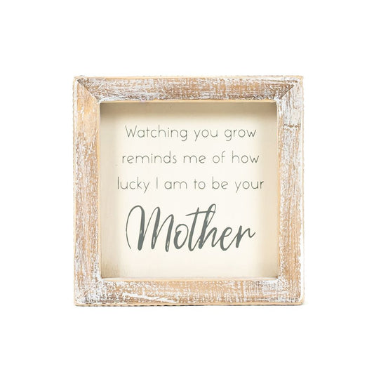 5x5x1.5 wood frame sign (MOTHER) Whitegy