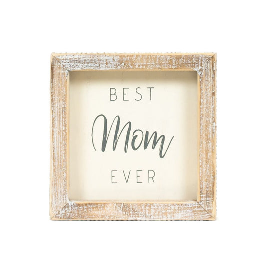 5x5x1.5 wood frame sign (MOM) Whitegy