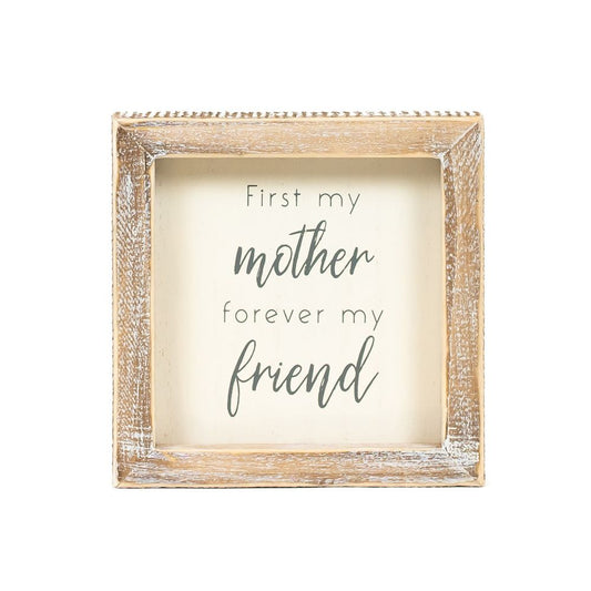 5x5x1.5 wood frame sign (FRIEND) Whitegy