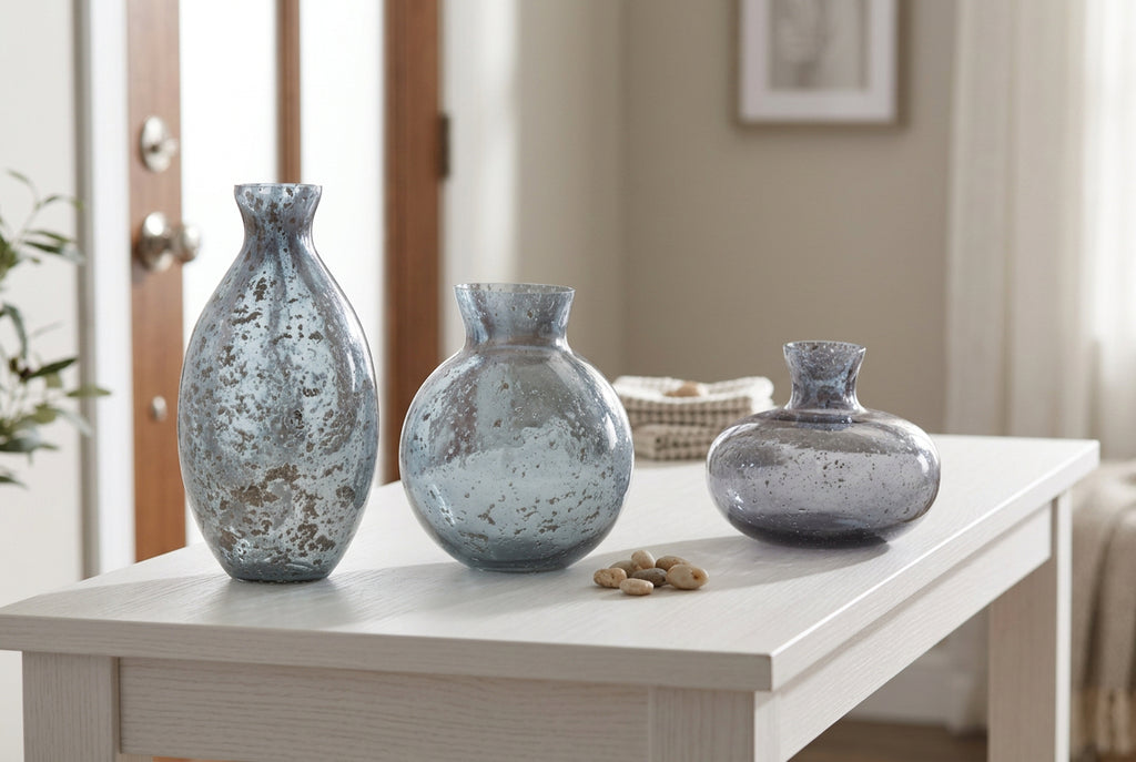 Bubbled Glass Bud Vase (Set of 3)