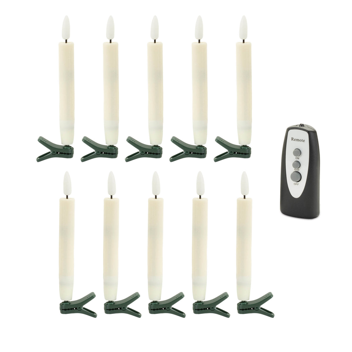 LED Clip-On Taper Candle (Set of 10)