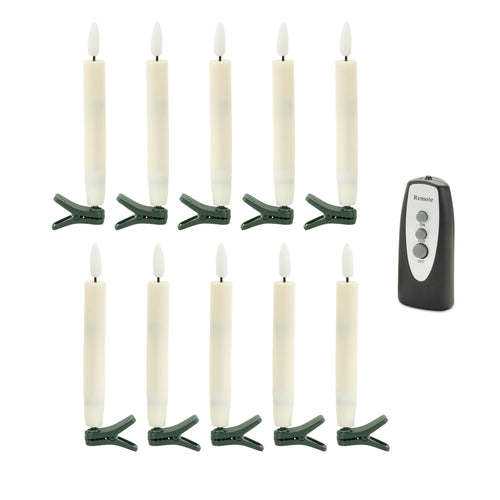 LED Clip-On Taper Candle (Set of 10)