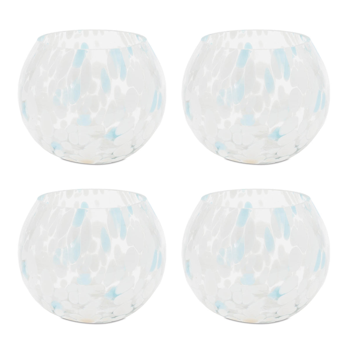 Painted Glass Candle Holder Vase (Set of 4)
