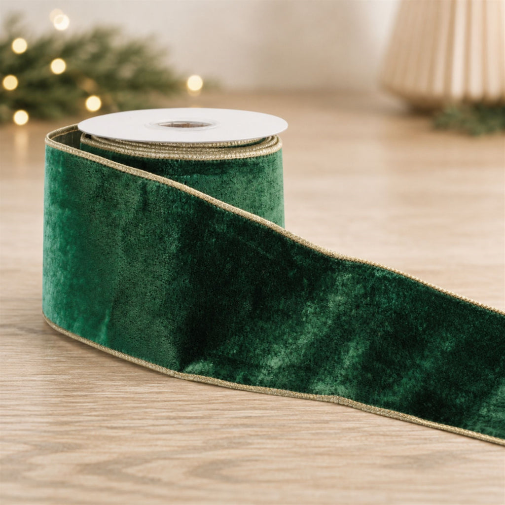Velvet Wired Ribbon (Set of 2)