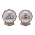 Lighted Christmas Village Globe D�cor (Set of 2)
