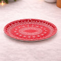 Embossed Ceramic Snowflake Platter (Set of 2)