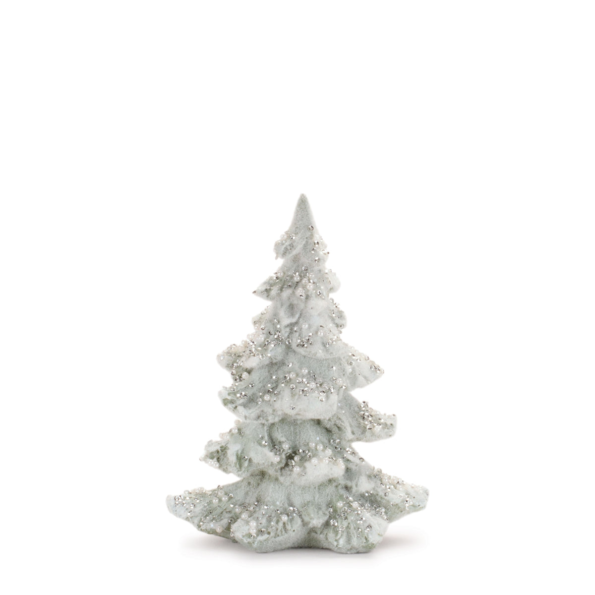 Beaded Frosted Christmas Trees (Set of 2)