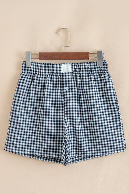 Gingham High Waist Shorts