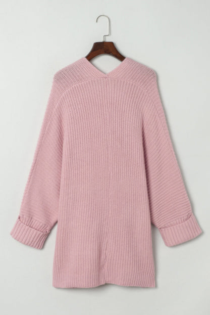 Solid Open Front Cardigan