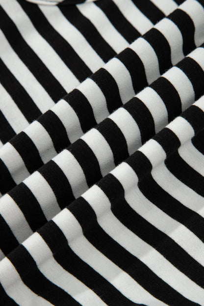 Stripe Sleeveless Tiered Mini Dress
