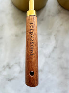 Montecito Acacia Wood and Gold Measuring Cups