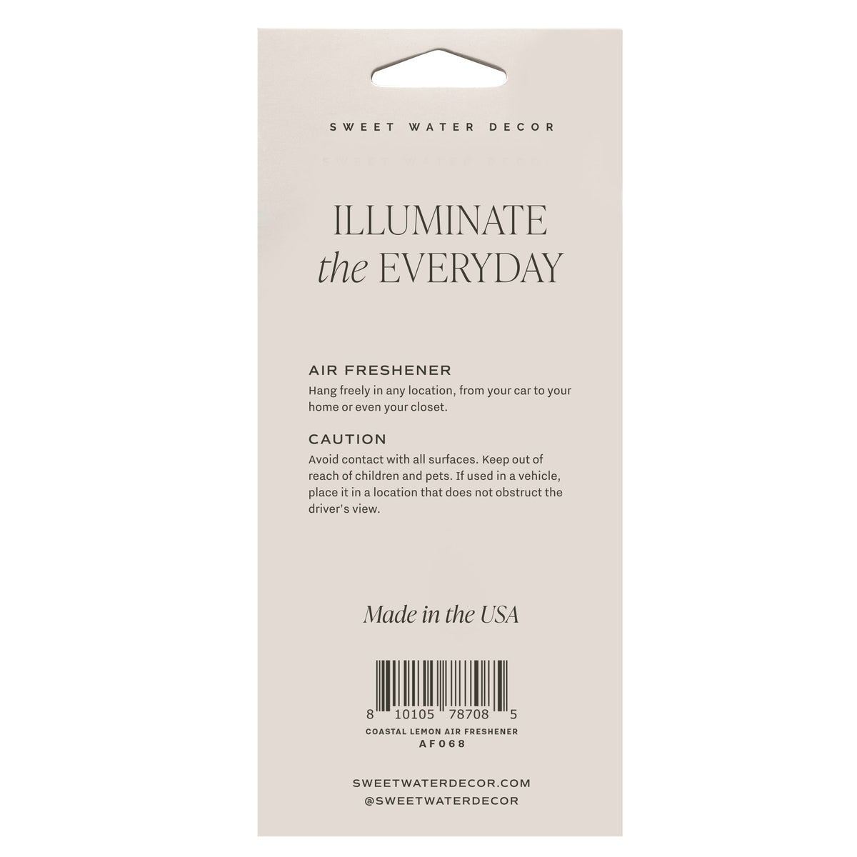 Coastal Lemon Hanging Air Freshener