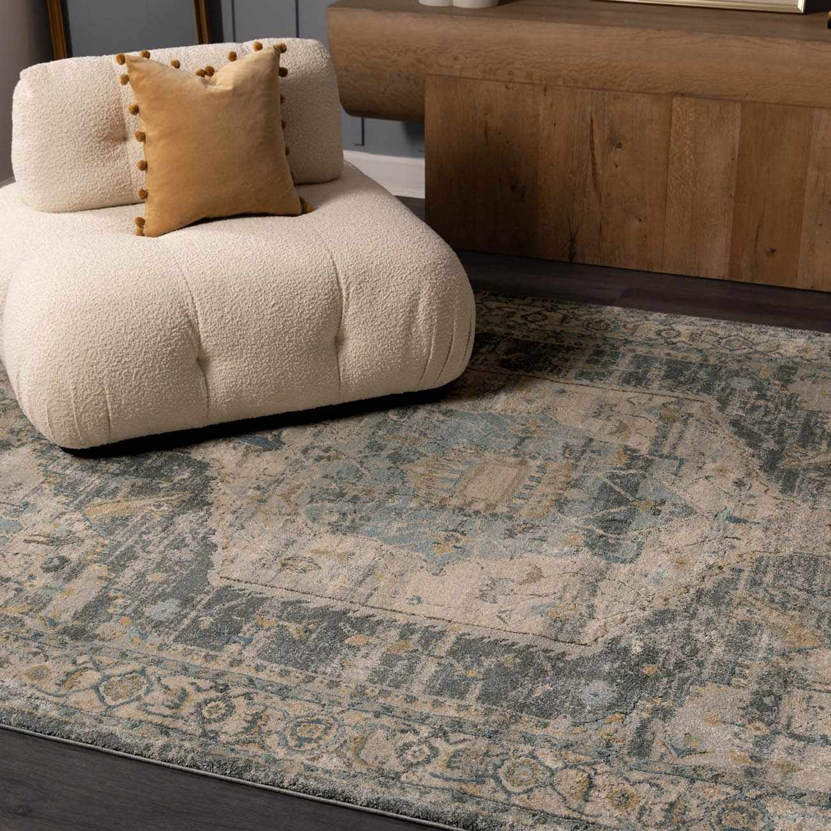 Vaeda Blue Thick Luxe Rug