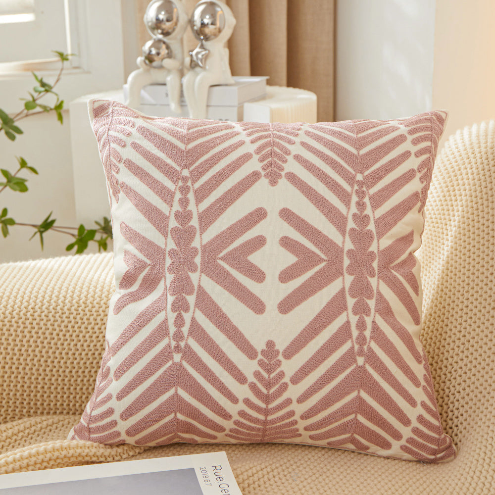 Tropical Leaf Throw Pillow with Insert — 18 × 18 in