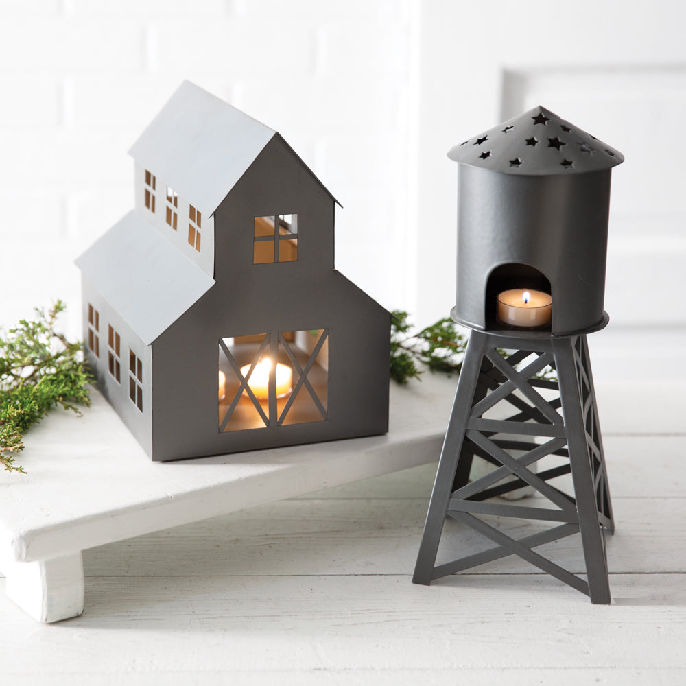 Galvanized Pole Barn Christmas Luminary