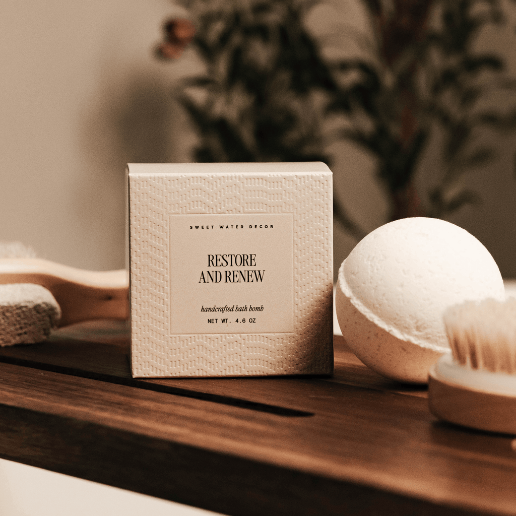 Restore and Renew White Eucalyptus 4.6 oz Bath Bomb