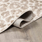 Tan Bonhill Leopard Print Area Rug