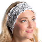 Black Seersucker Spa Headband