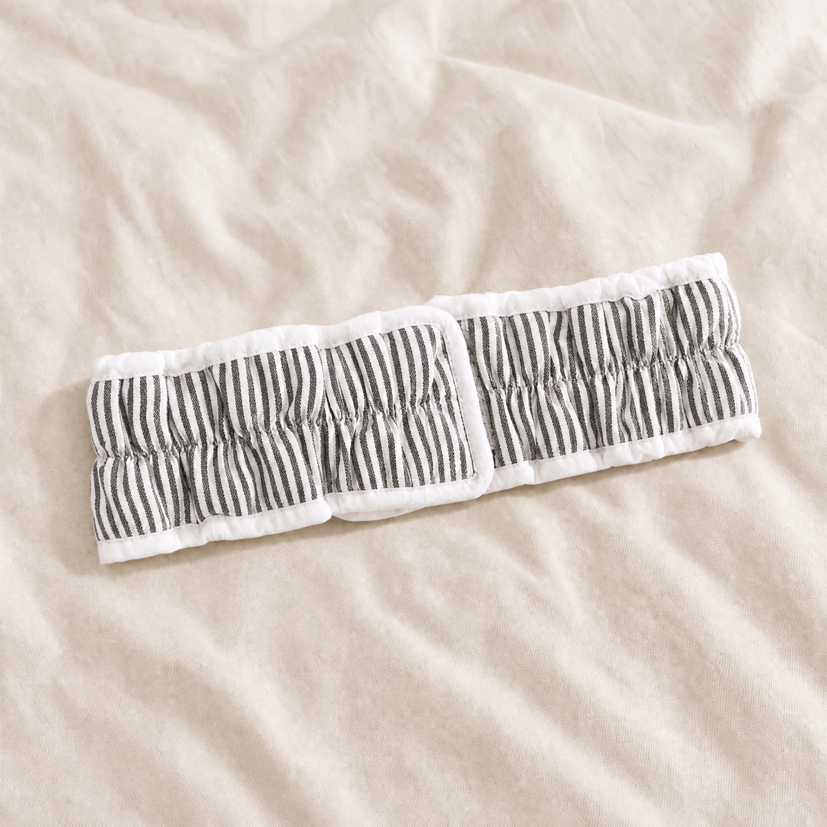 Black Seersucker Spa Headband
