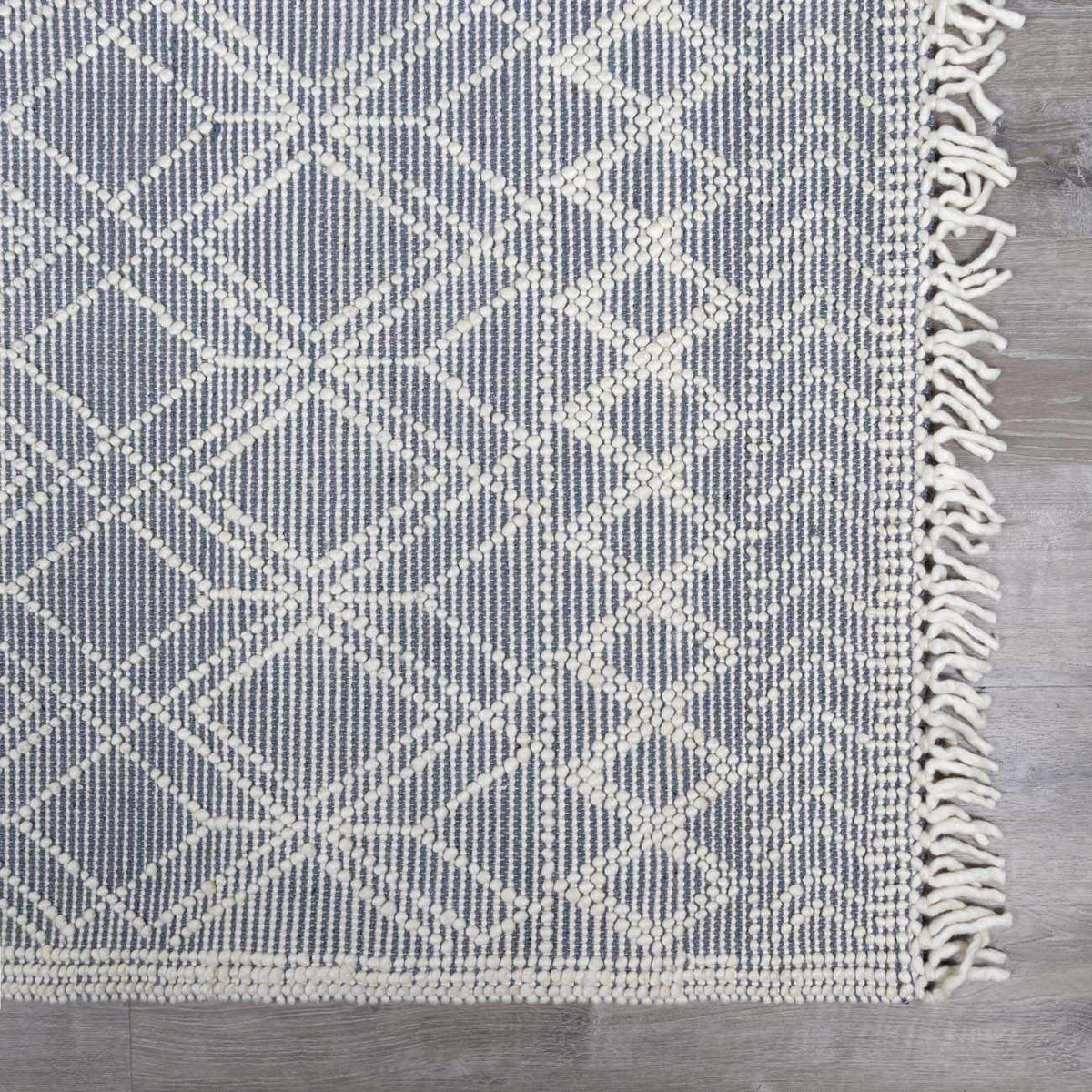 Ramsbury Denim Blue Wool Rug