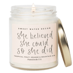 She Believed She Could So She Did Soy Candle - Clear Jar - 9 oz (Island Air)