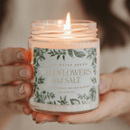 Wildflowers and Salt Soy Patterned Candle - Clear Jar - 9 oz