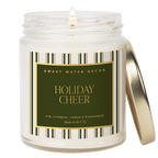 Holiday Cheer Soy Candle - 9 oz Patterned Clear Jar (Fraser Fir)