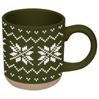 Green Fair Isle Sweater 14 oz Stoneware Coffee Mug