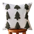 Tufted Christmas Tree Pillow Cover
